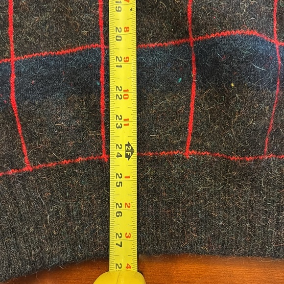 Scott Officer VTG Men’s Wool Blend Pullover Sweater Grid Pattern Sweater - Picture 6 of 8